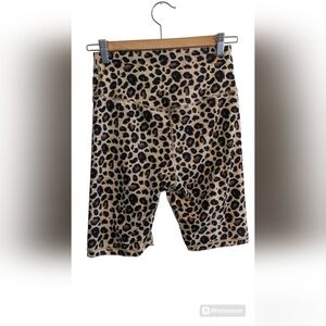 Leopard print bike shorts